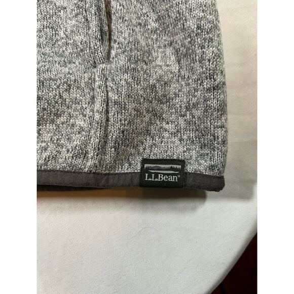 L.L. Bean Sweater Fleece Pullover Mens Size Large Gray Outdoor Active Knit Snap - Picture 6 of 9